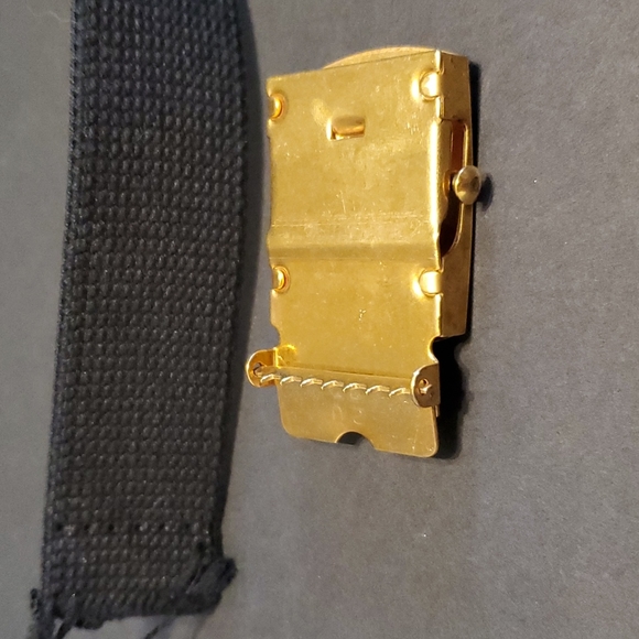 3 in 1 Belts w/ release claspped gold buckle w black & blue/gray belt strap S-L - Picture 1 of 6